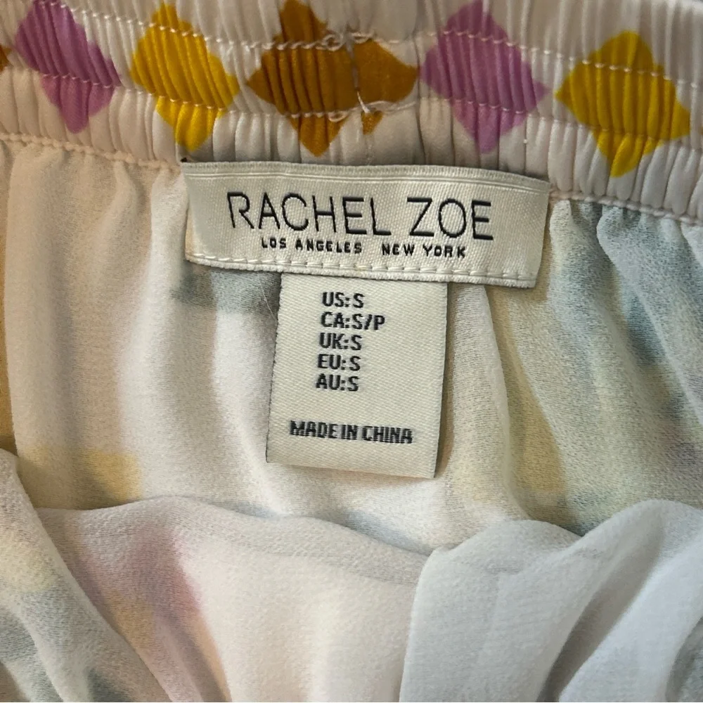 Rachel Zoe Maxi Skirt Lemons Palm Trees Peplum Cruise Festival Travel Size S - Picture 7 of 7